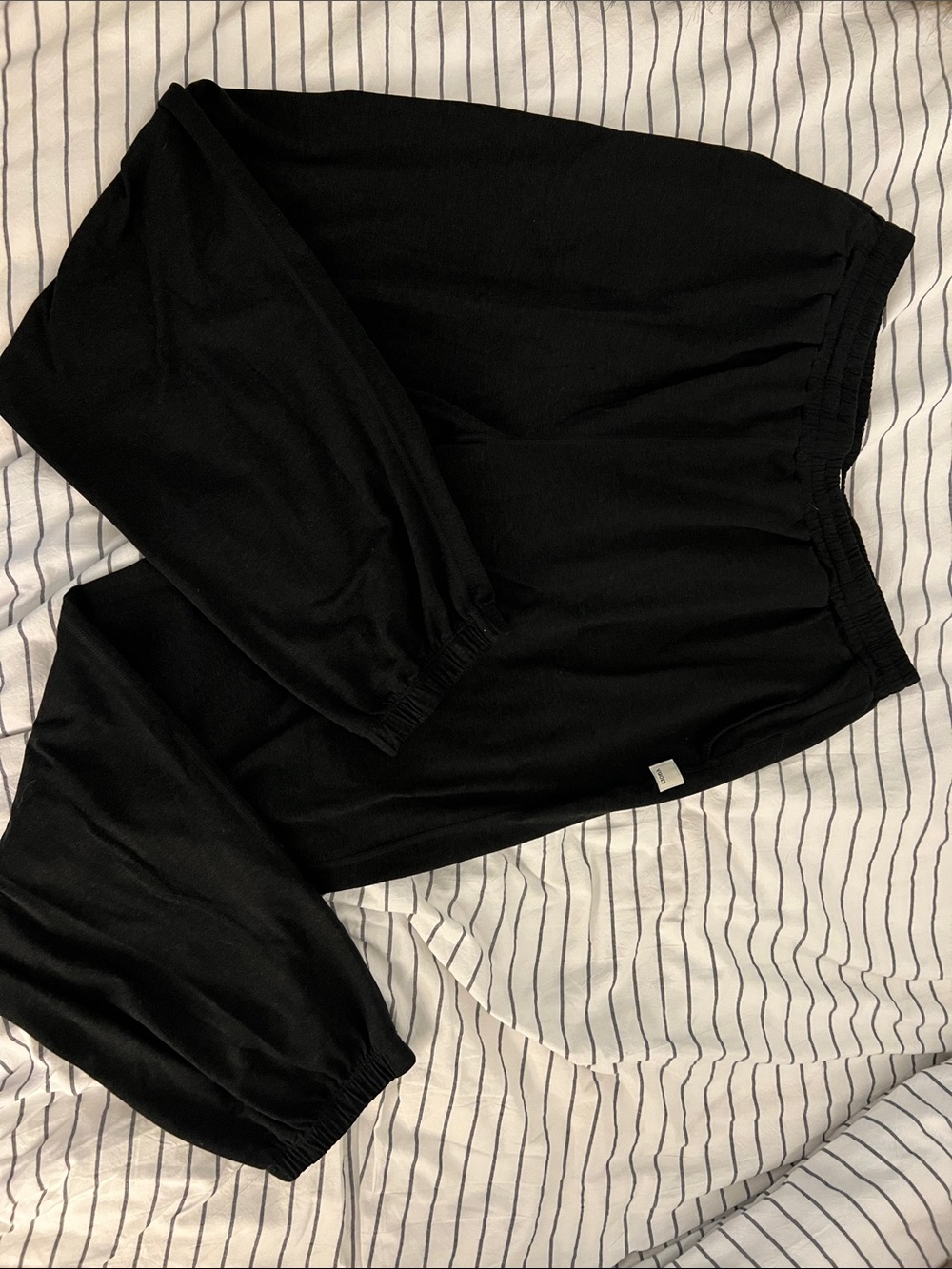 Vuori Black Track Joggers with Elastic Waist
